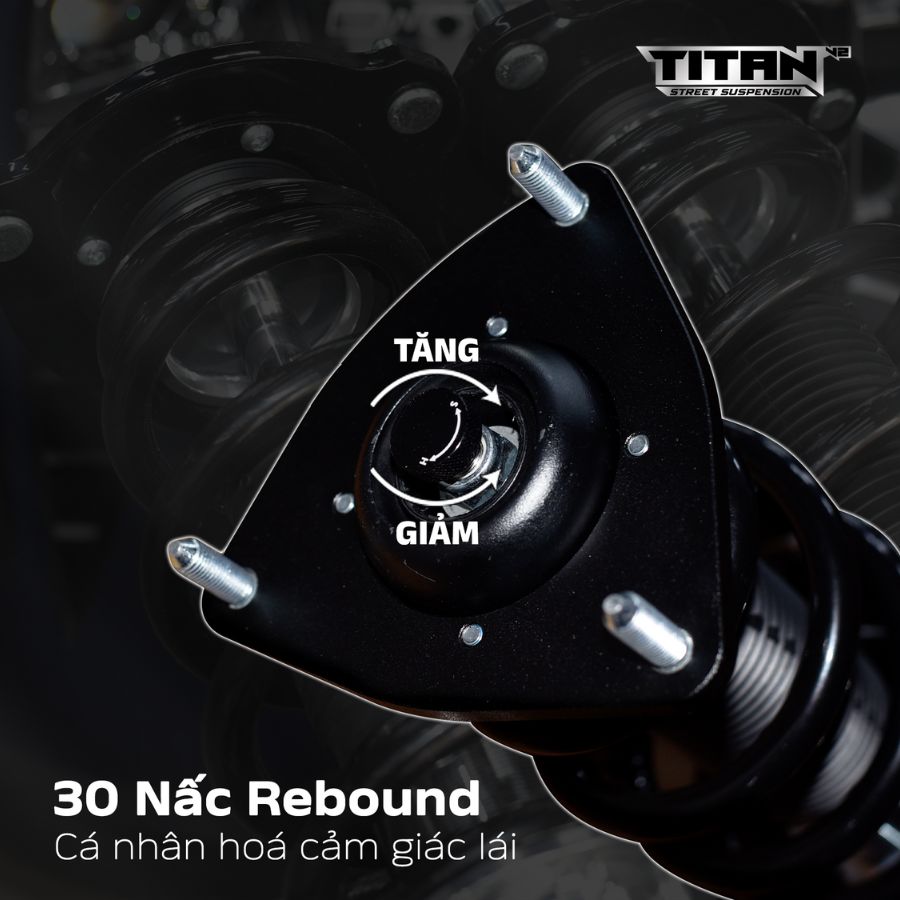 Rebound tùy chỉnh độ cứng mềm gồm 30 nấc