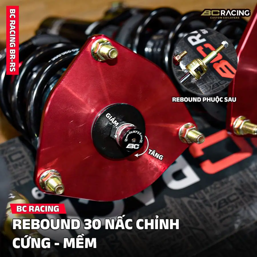 Thiết kế Rebound với 30 nấc điều chỉnh Thiết kế Rebound với 30 nấc điều chỉnh