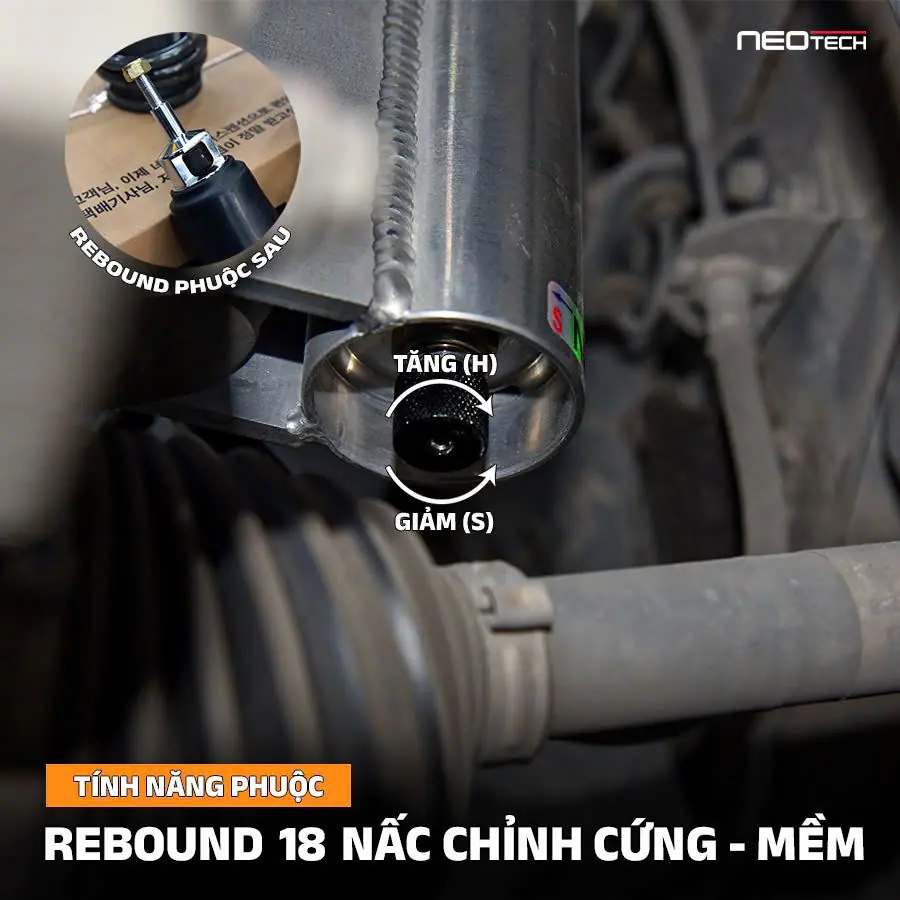 Neotech Urban tính năng rebound 18 nấc chỉnh cứng mềm Neotech Urban tính năng rebound 18 nấc chỉnh cứng mềm