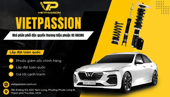 VIETPASSION cửa hàng cung cấp phuộc BC Racing BR RS cho Vinfast Lux A giá tốt