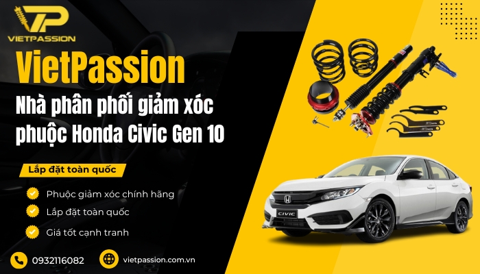 VIETPASSION địa chỉ cung cấp giảm xóc trước sau Honda Civic Gen 10 giá tốt