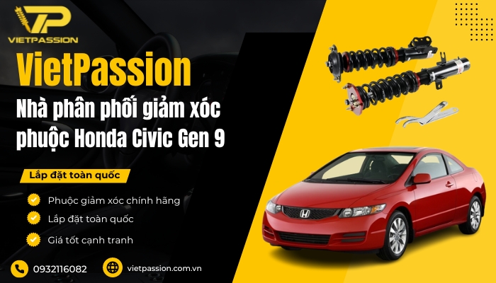 VIETPASSION – nhà phân phối giảm xóc BC Racing cho phuộc nhún Civic Gen 9 giá tốt
