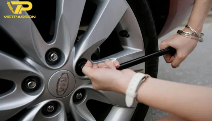Bánh xe lắp sai cách