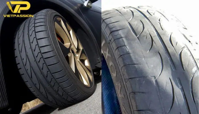 Tổng hợp các biểu hiện lốp xe mòn không đều thường gặp Những trường hợp thường gặp lốp xe ô tô mòn không đều