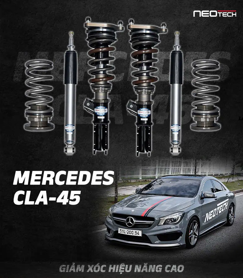 Mercedes Benz CLA 45 2013+ với phuộc Neotech LE