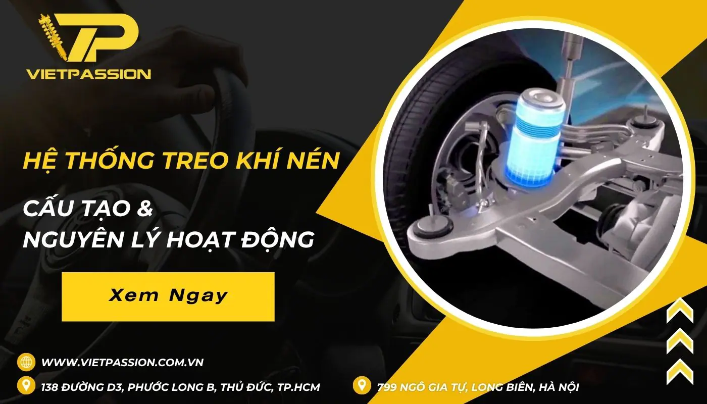 Hệ thống treo khí nén là gì? Cấu tạo và nguyên lí hoạt động