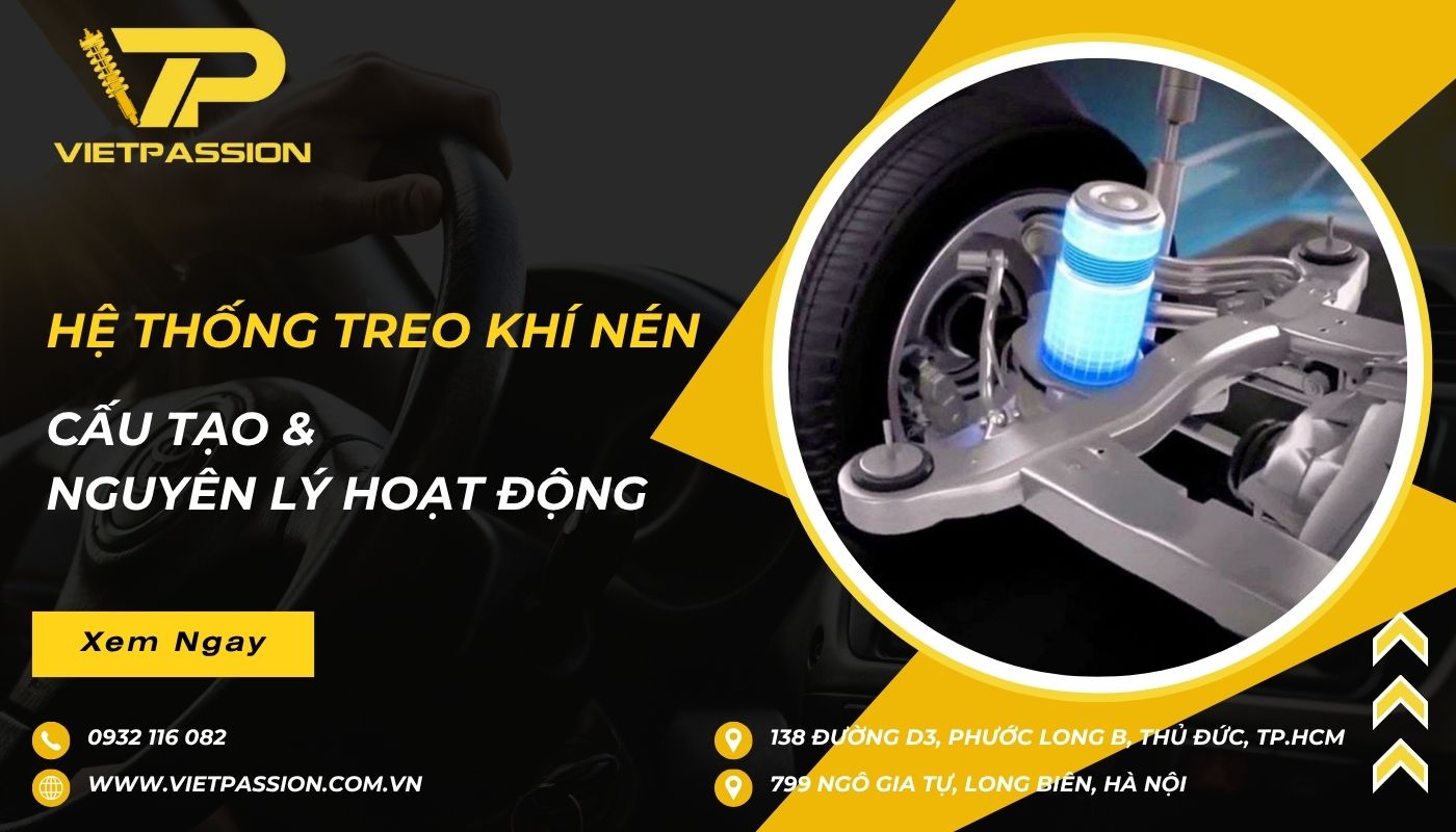 Hệ thống treo khí nén là gì? Cấu tạo và nguyên lí hoạt động