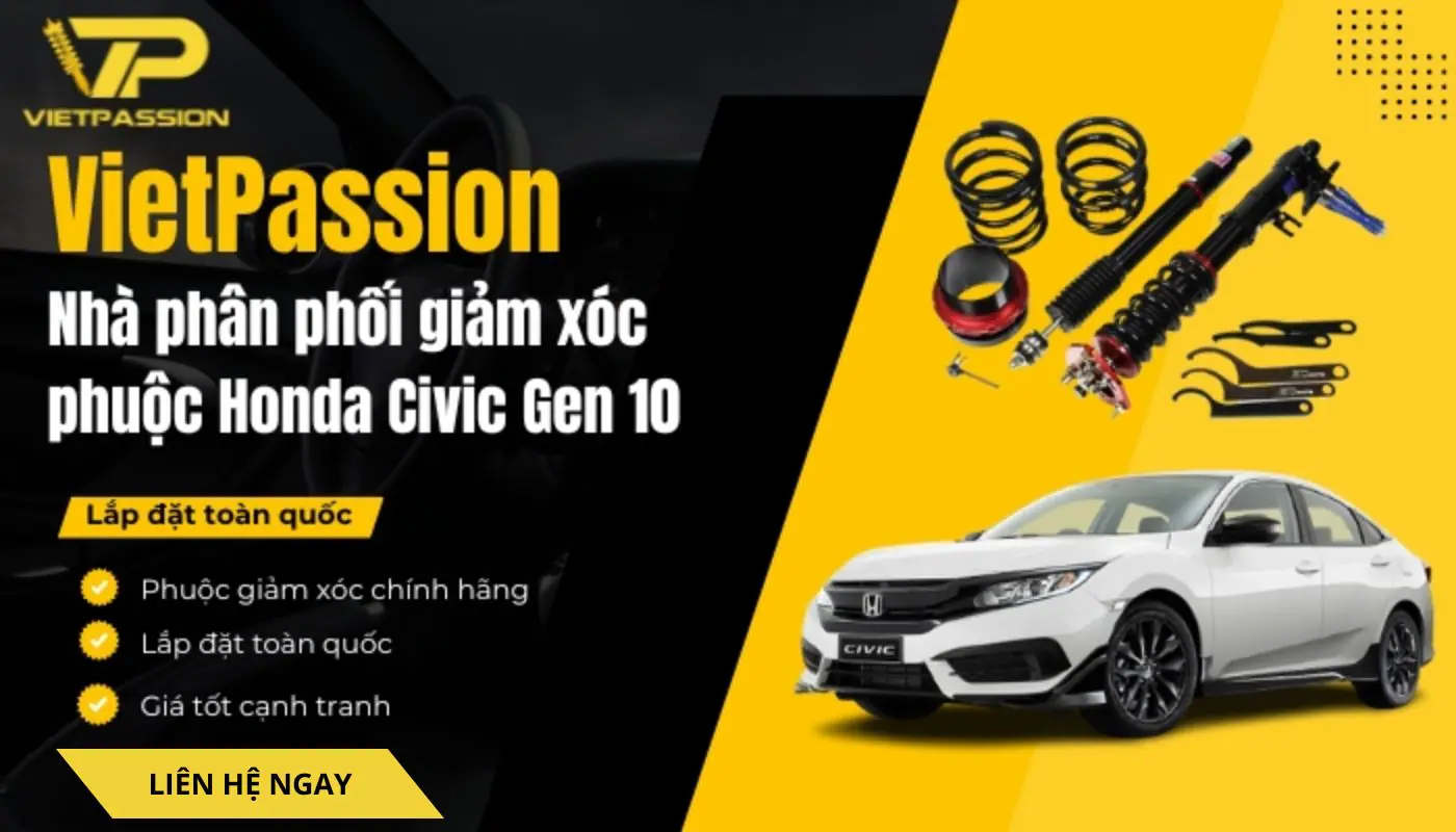VIETPASSION địa chỉ cung cấp giảm xóc trước sau Honda Civic Gen 10 giá tốt