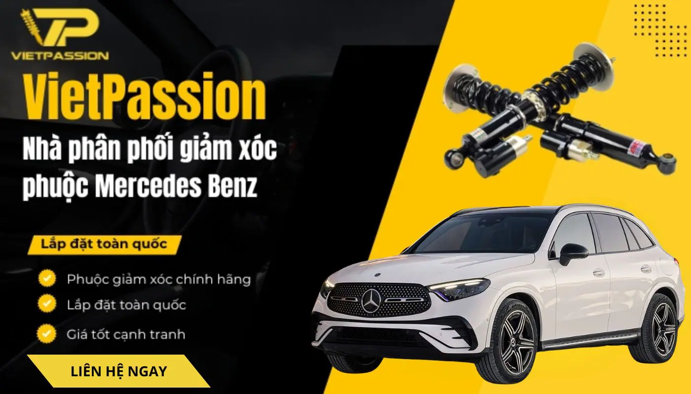 Lắp đặt bộ giảm xóc Benz GLC 300 Coupe tại VIETPASSION