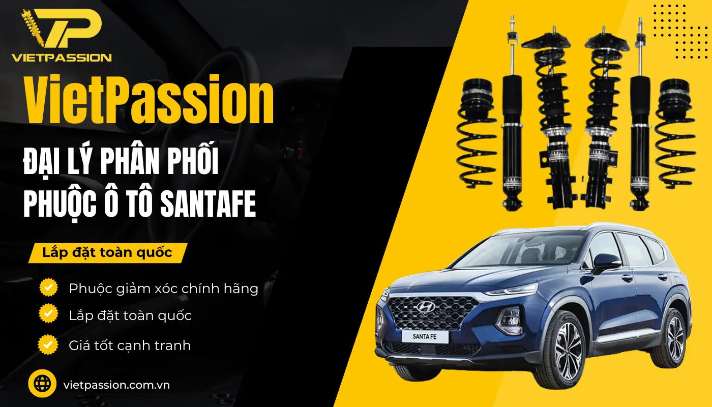 Lắp đặt phuộc giảm xóc ô tô Hyundai Santafe 2021-2023 tại VIETPASSION